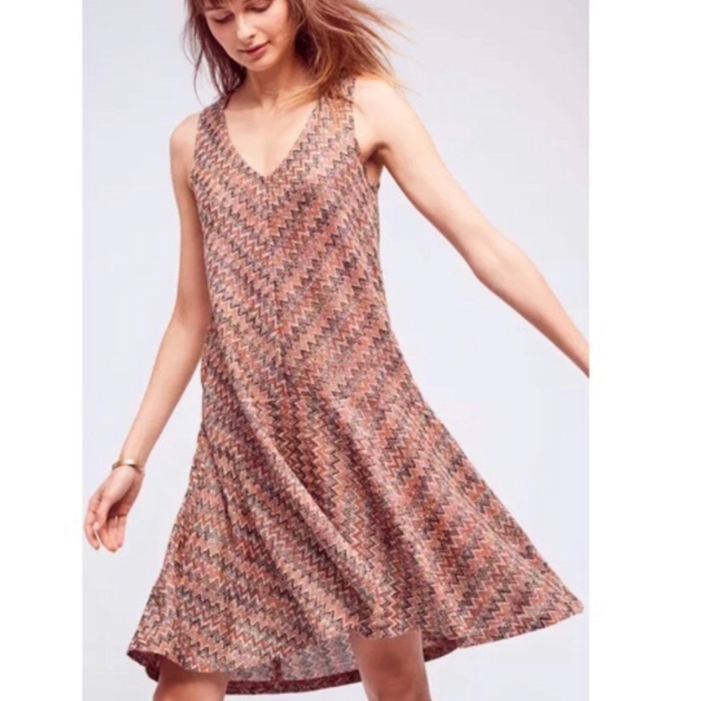 Anthropologie Maeve  XS Chevron Flowy Knit Dress